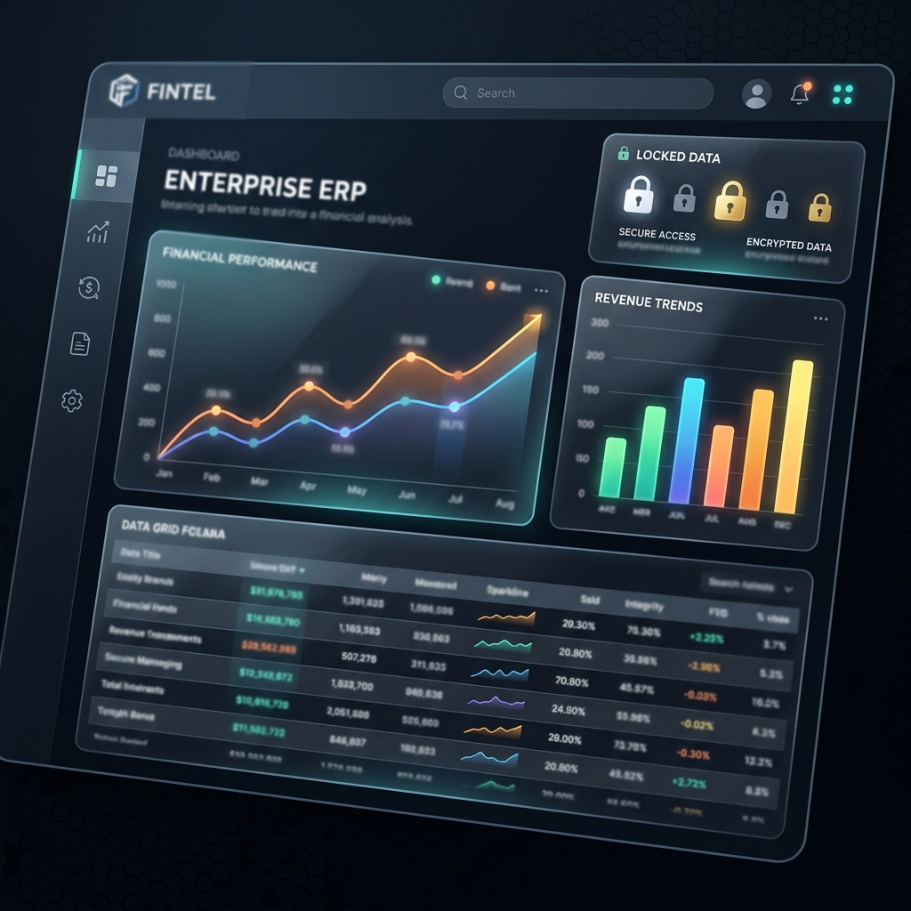Enterprise Financial Dashboard Mockup
